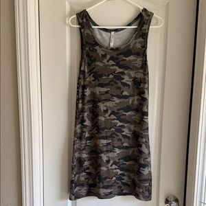 Camouflage Sleeveless Mini Dress